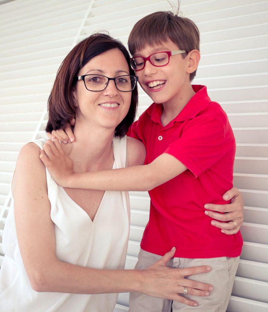 Loving mother with son
