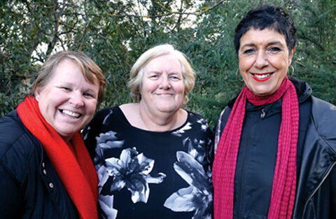 Jody Barney, Aunty Carolyn Briggs and Aunty Diane Kerr.