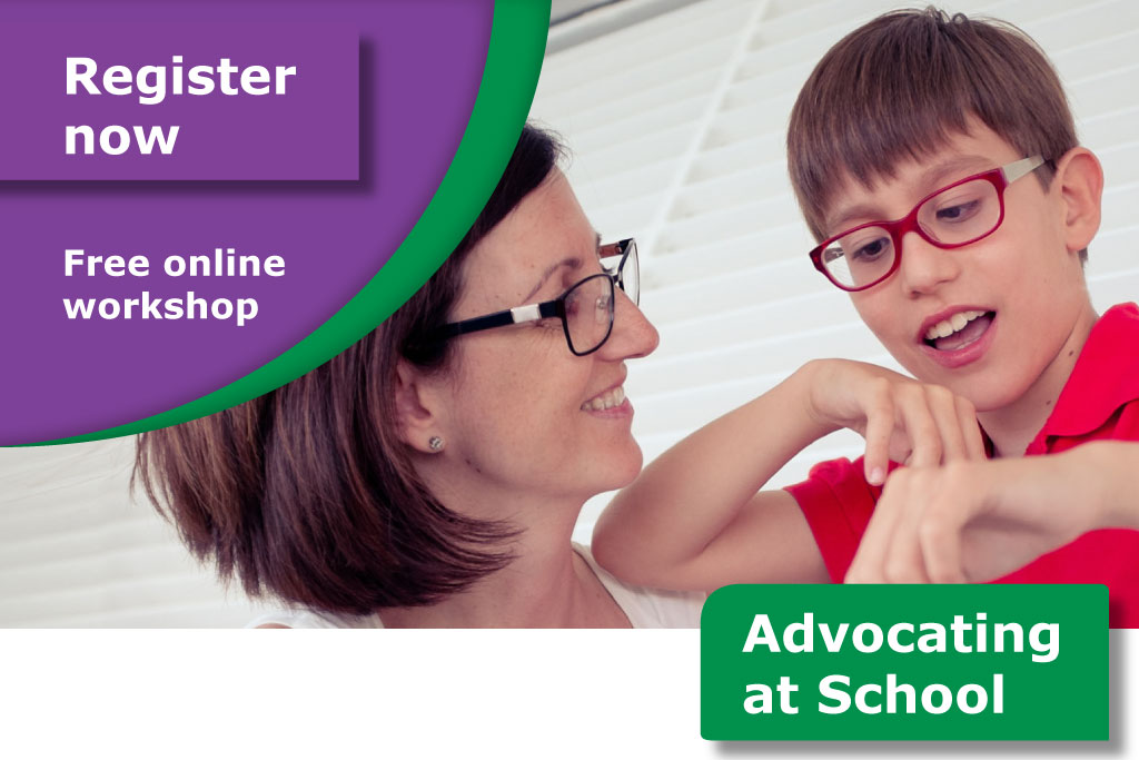 Register now for ACD's free online workshop, Advocating at School, starting in March.
